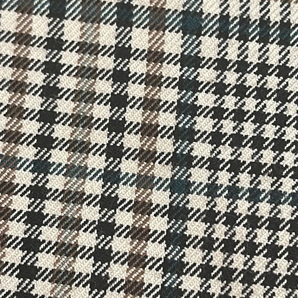 ZARA TRF HI-RISE BUTTON FLY PLAID TROUSERS BLACK/BROWN SIZE SMALL - Picture 4 of 9